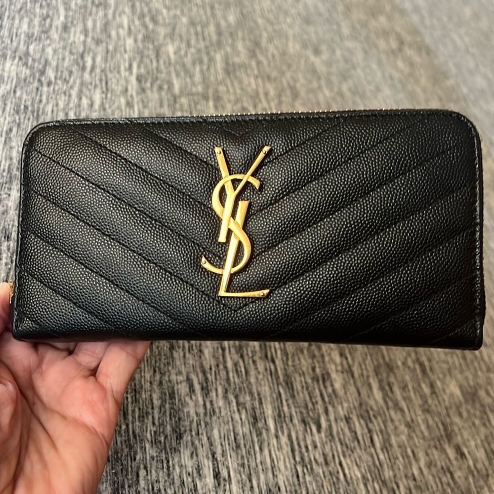 A 248 - % Authentic Ysl Zippy Long Wallet - image 1